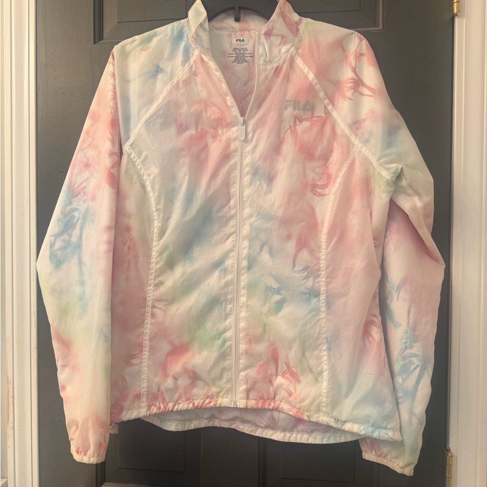 Fila Pink and White Floral Jacket